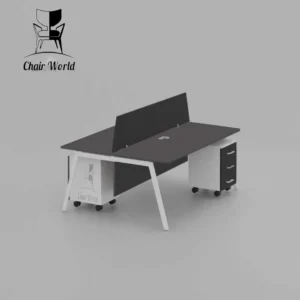 2 Seats Workstation with Drawer Unit - Image 2