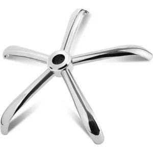 Heavy Duty Chrome Office Chair Base | Stainless Steel 5-Star Chair Base with Wheels | Chair World LTD